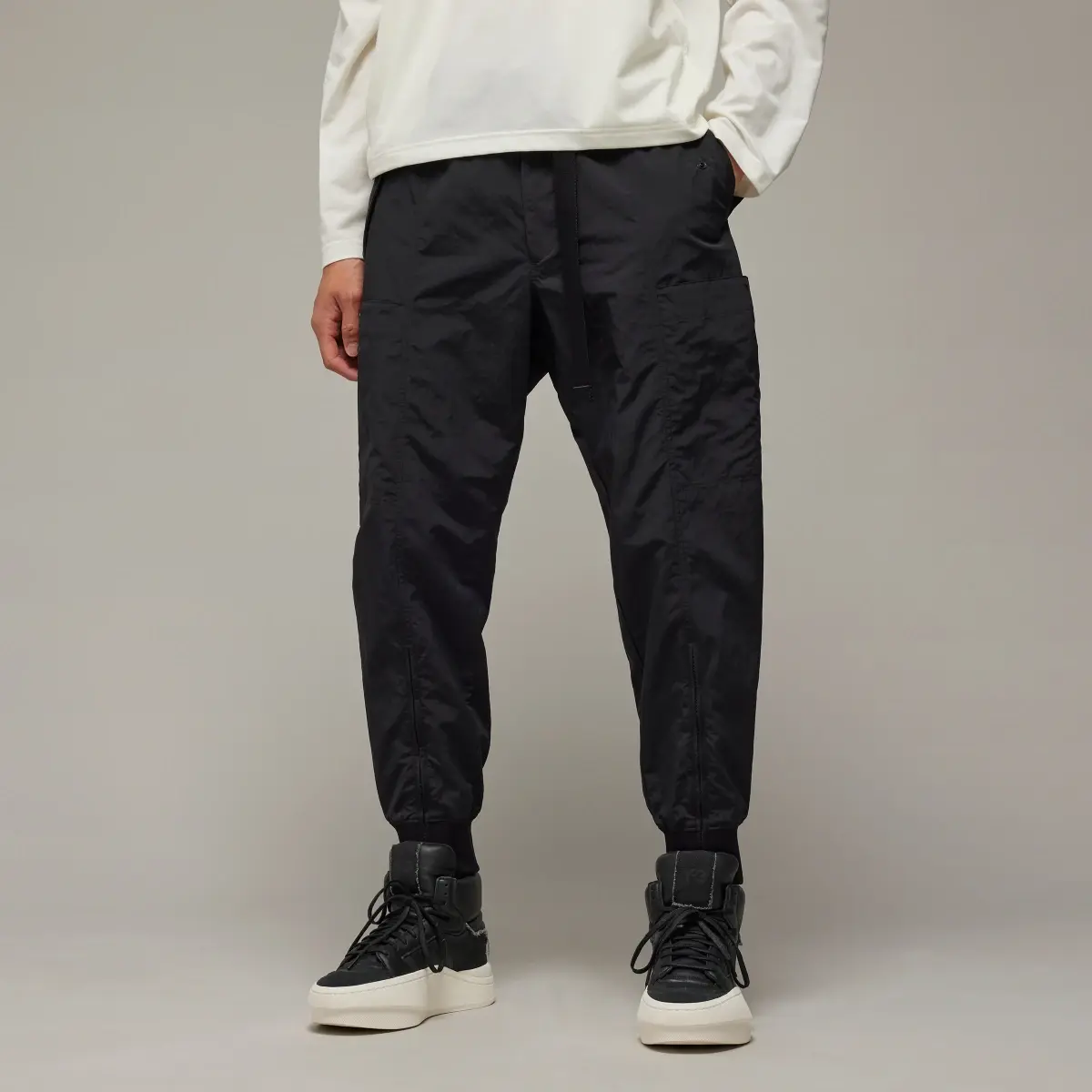 Adidas Y-3 Crinkle Nylon Cuffed Pants. 1