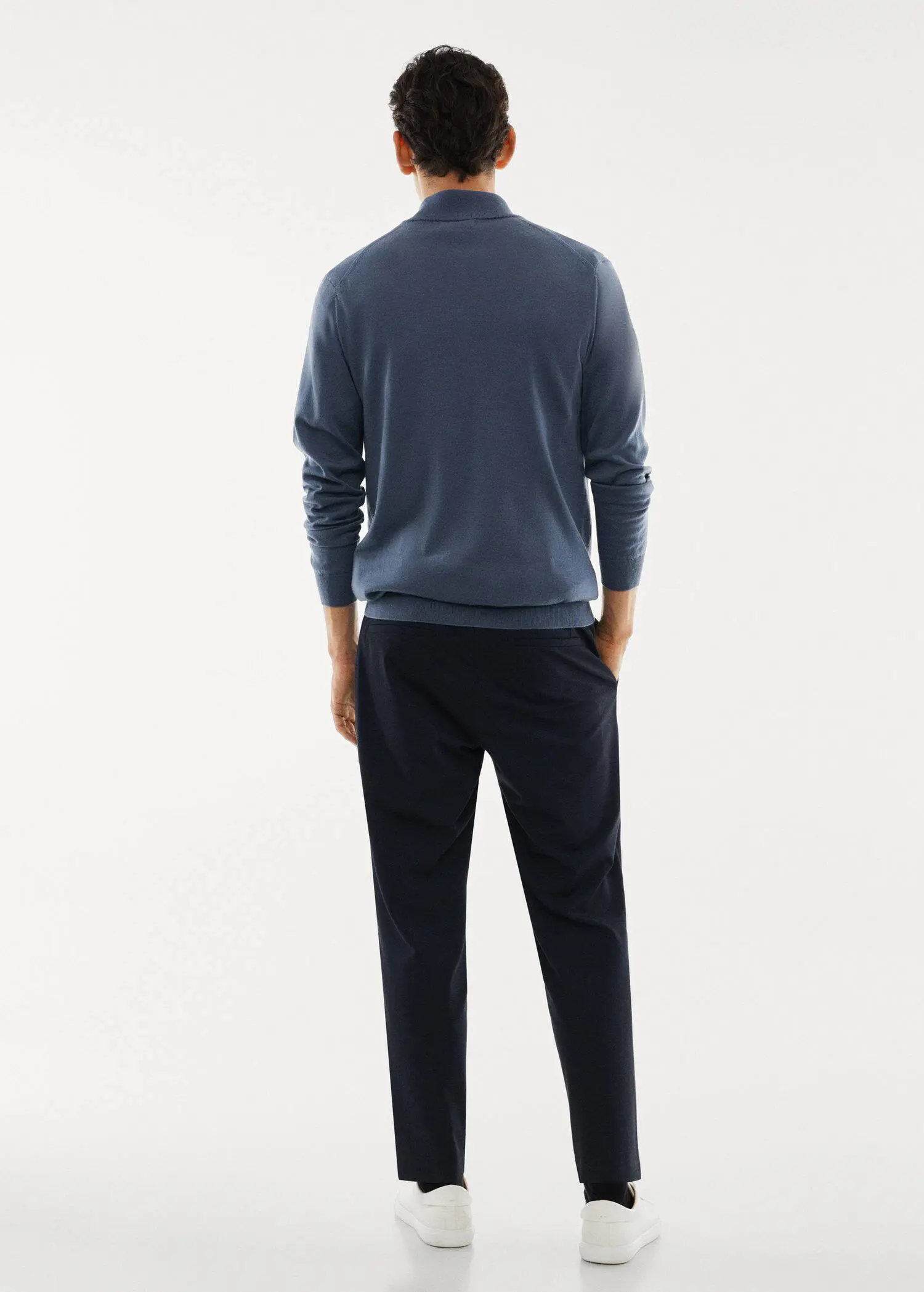 Mango 100% merino wool sweater with zipper collar. 3