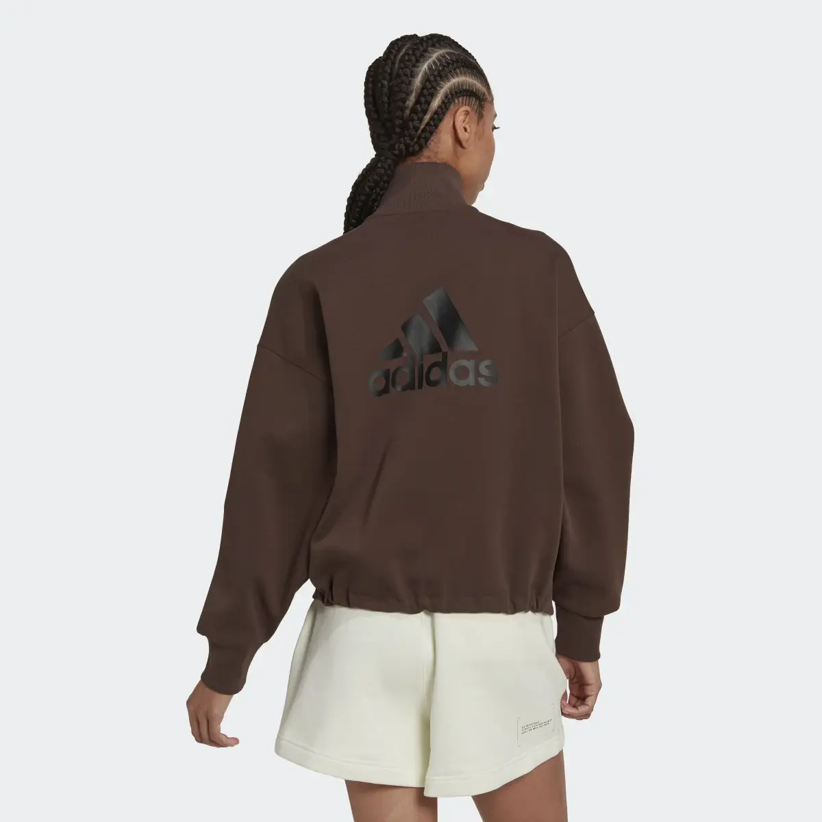 Adidas Future Icons Badge of Sport Quarter-Zip Sweatshirt. 3