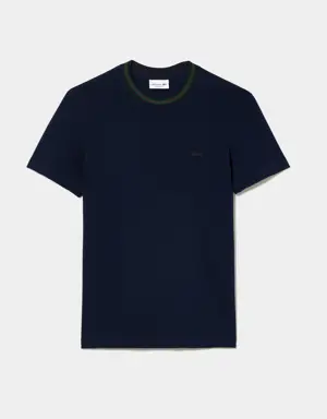 Men's Stripe Collar Stretch Piqué T-Shirt