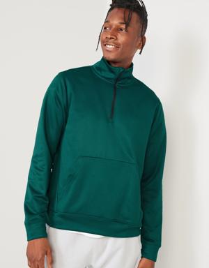 Go-Dry Performance Quarter-Zip Sweatshirt for Men green