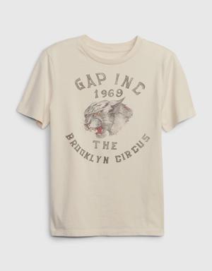 &#215 The Brooklyn Circus Kids Graphic T-Shirt beige