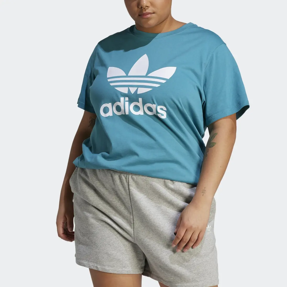 Adidas Adicolor Classics Trefoil Tee (Plus Size). 1