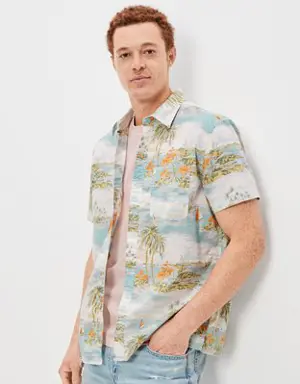 Tropical Button-Up Resort Shirt