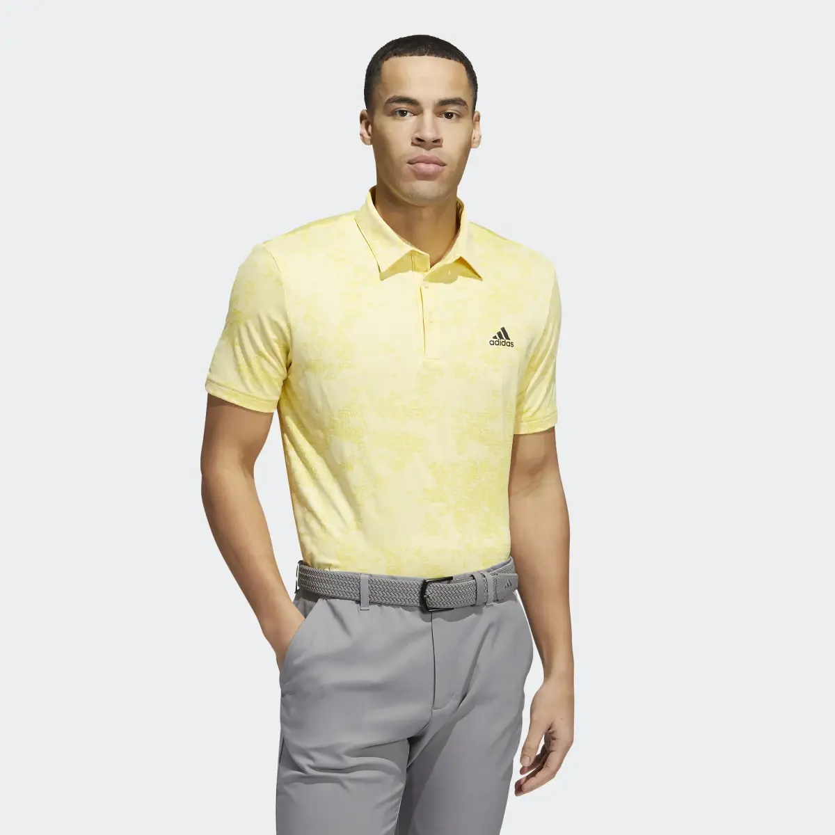 Adidas Jacquard Golf Polo Shirt. 2