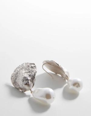 Boucles d'oreilles coquillage perle