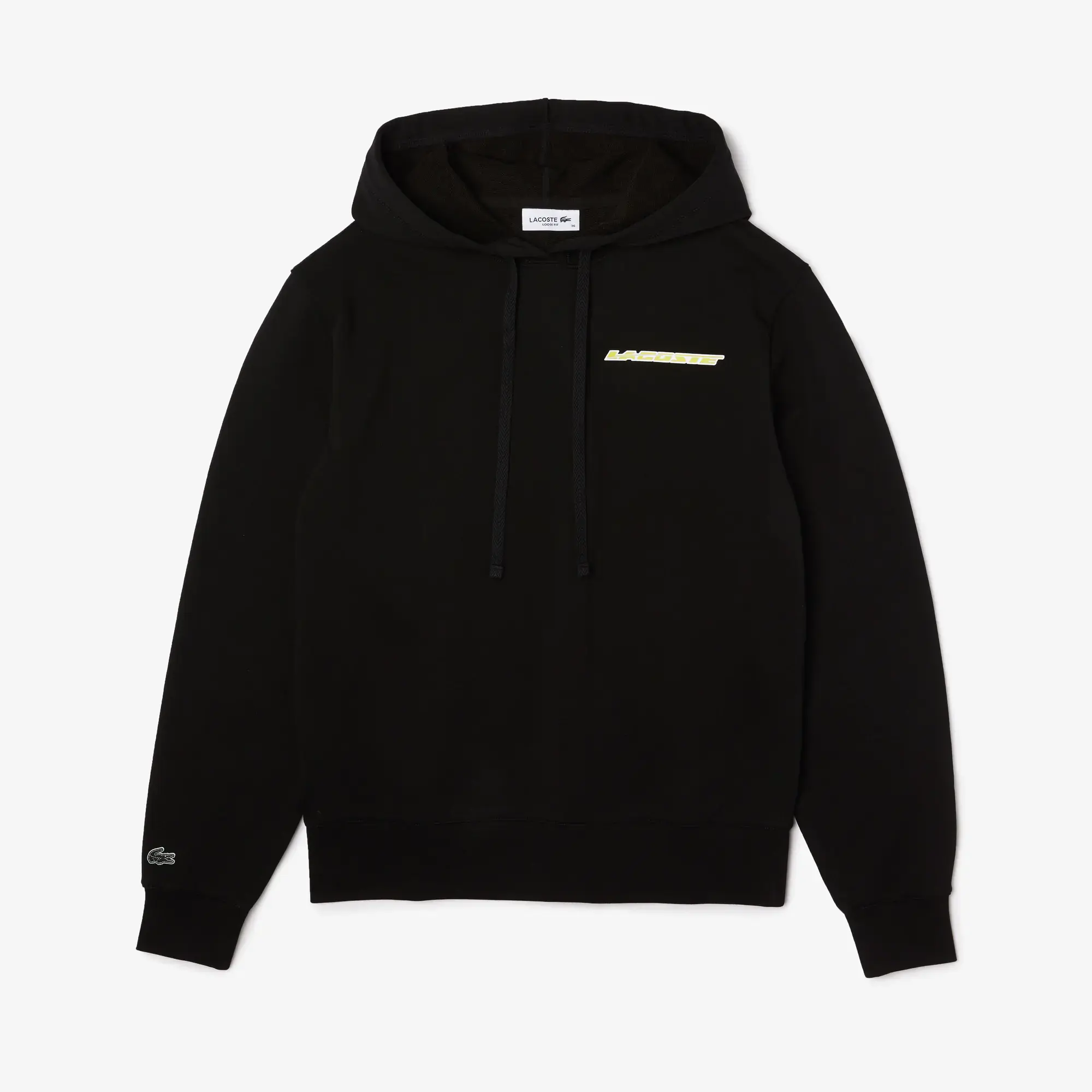 Lacoste Women’s Loose Fit Hoodie with Contrast Branding. 1
