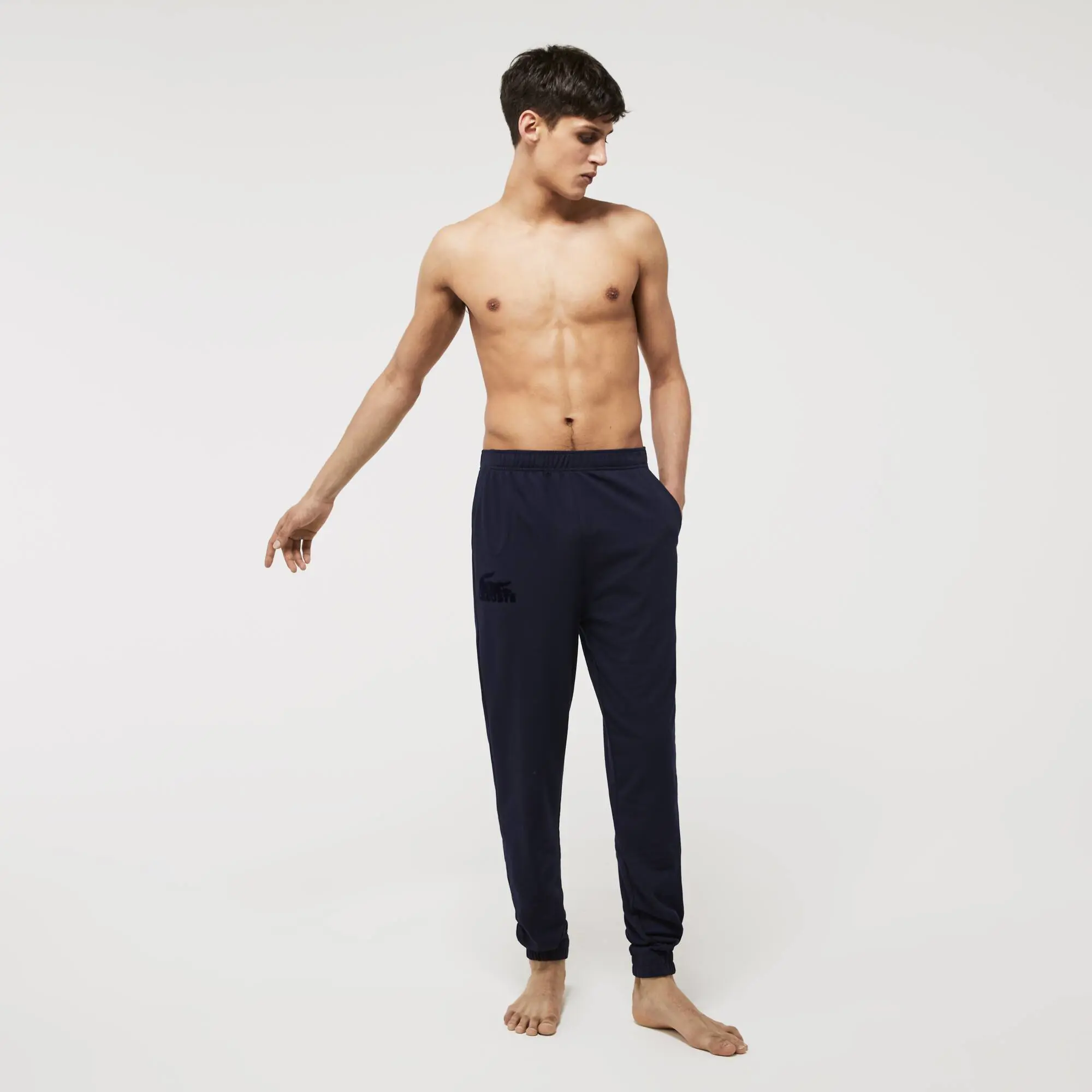 Lacoste Pantaloni jogger da uomo homewear in felpa misto cotone. 1