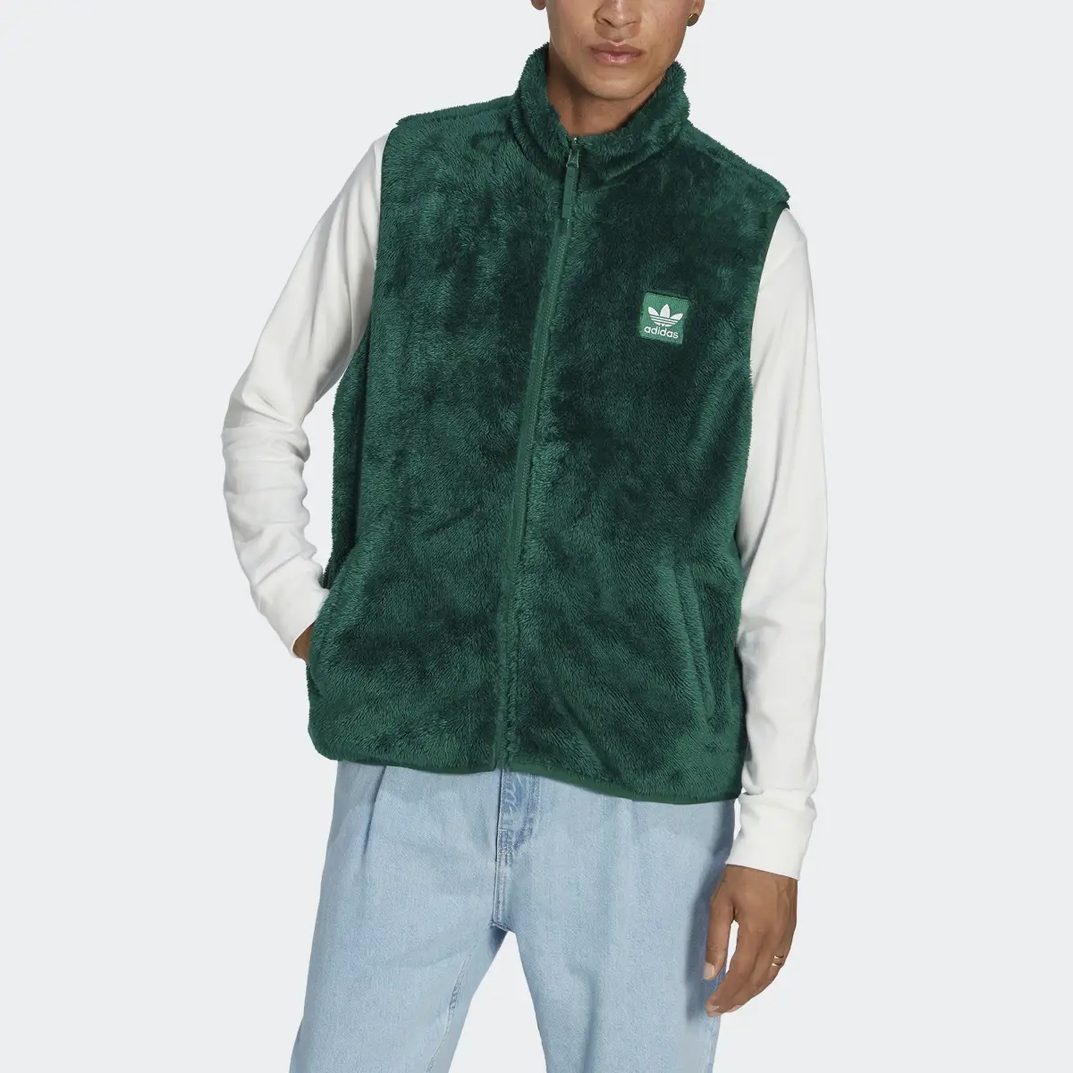 Adidas Essentials+ Fluffy Fleece Reversible Vest. 1