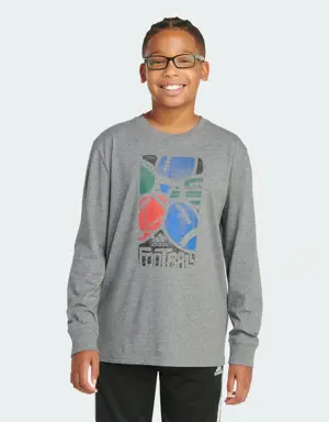 Long Sleeve Graphic Heather Tee (Extended Size)