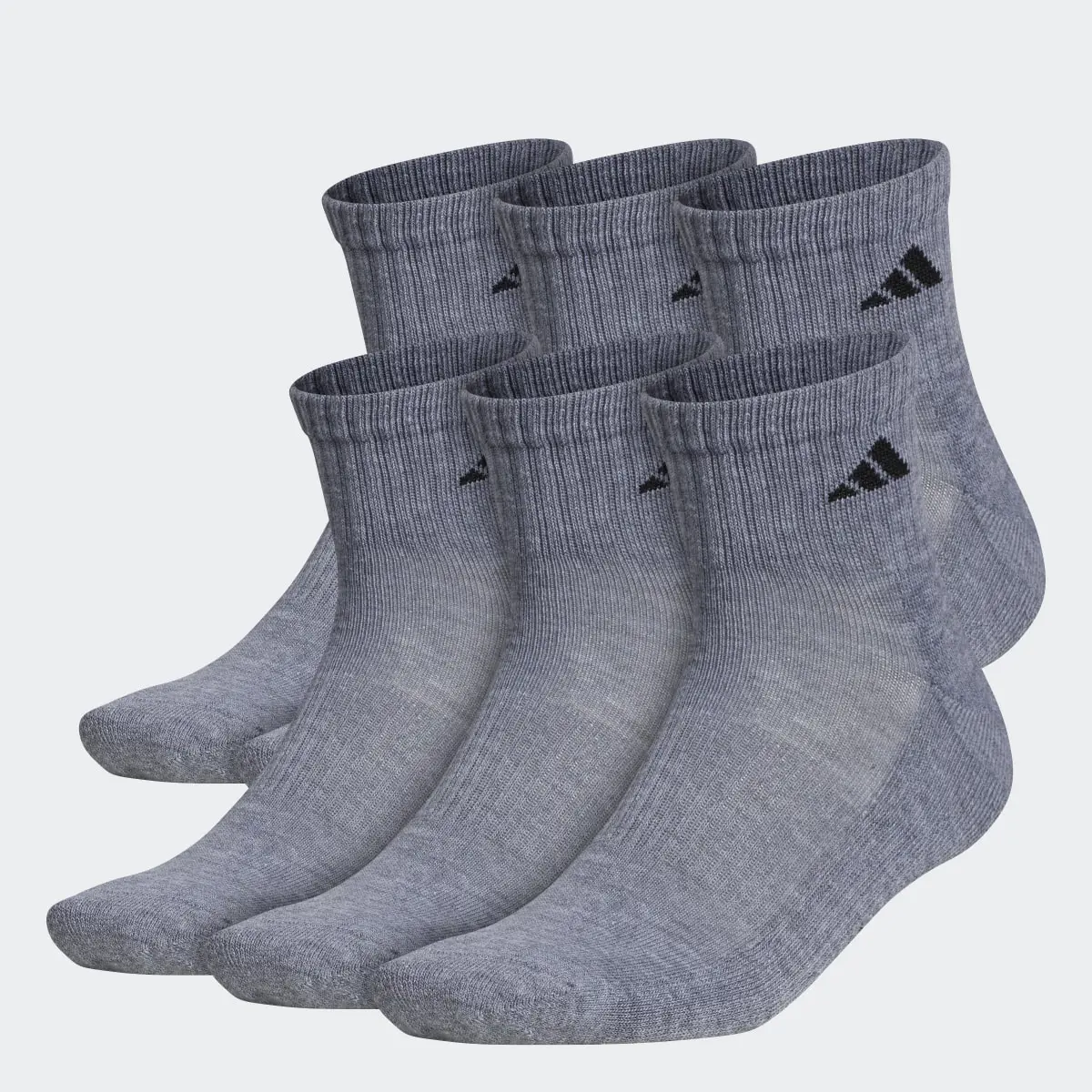Adidas Athletic Cushioned Quarter Socks 6 Pairs. 1