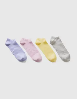 four pairs of short socks