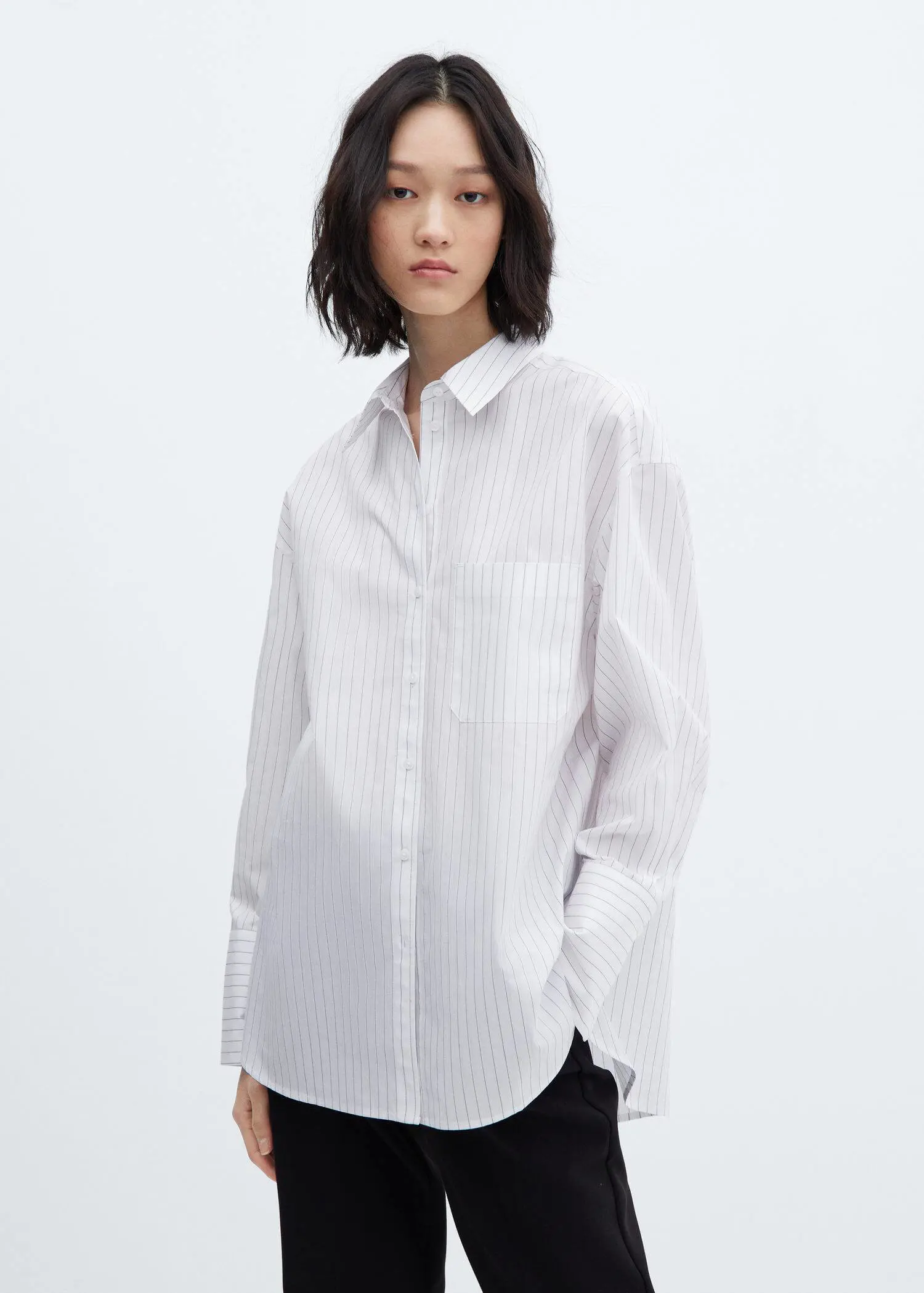 Mango 100% cotton striped shirt. 2