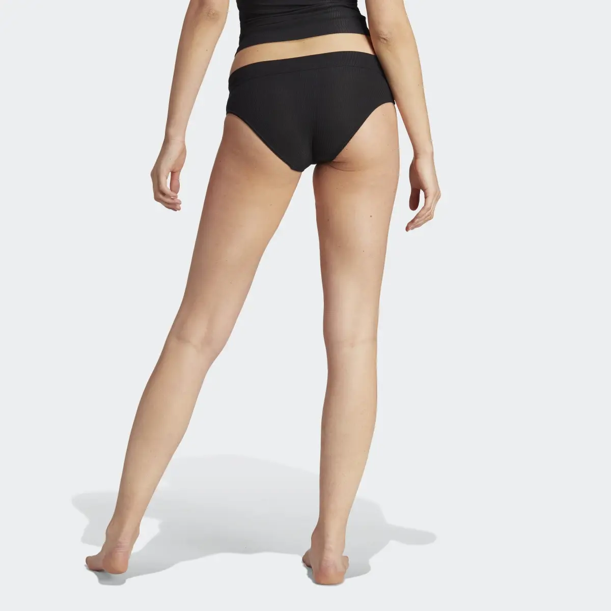 Adidas Adicolor Flex Ribbed Cotton Bikini Pants. 2