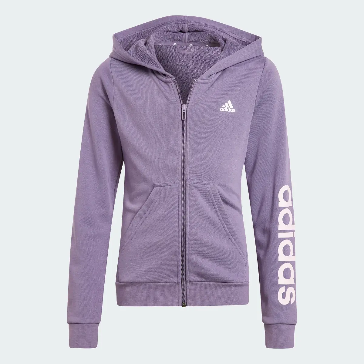 Adidas Sudadera con Gorro Essentials Linear Logo Cierre Frontal. 1