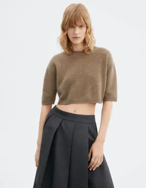 Pull-over crop cachemire