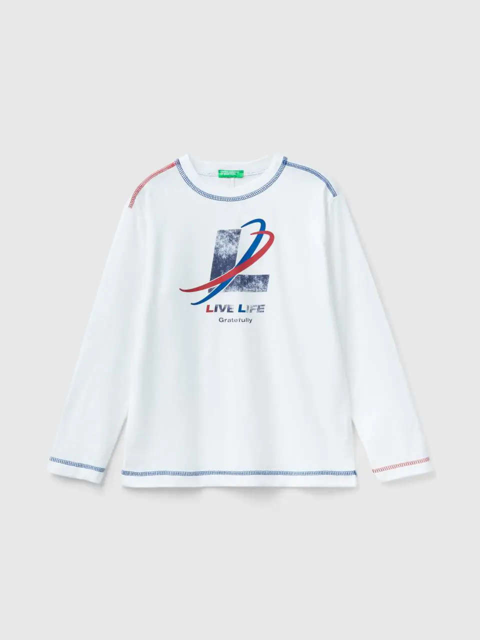 Benetton t-shirt with slogan print. 1