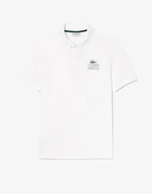 Lacoste Signature Print Stretch Piqué Polo Shirt