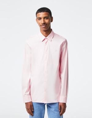 Camisa de hombre Lacoste slim fit en popelín de algodón con cuello francés