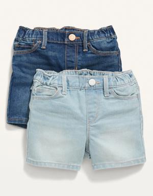 Unisex Pull-On Jean Shorts 2-Pack for Toddler blue