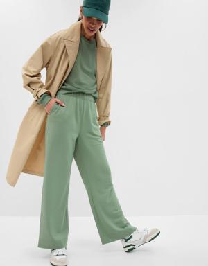 High Rise Cloud Light Wide-Leg Pants green