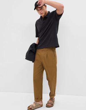 Gap French Terry Polo Shirt black