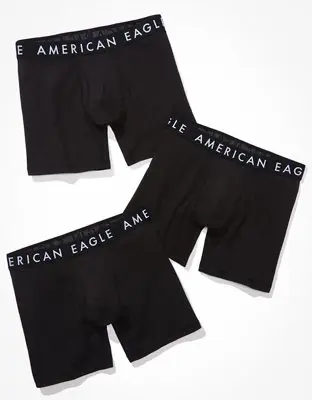 American Eagle O Solid 6" Classic Boxer Brief 3-Pack. 1