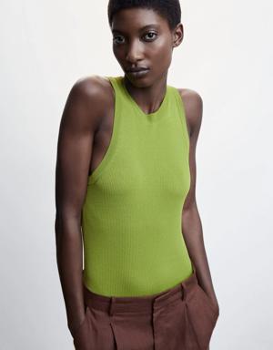 Mango Knitted top with wide straps