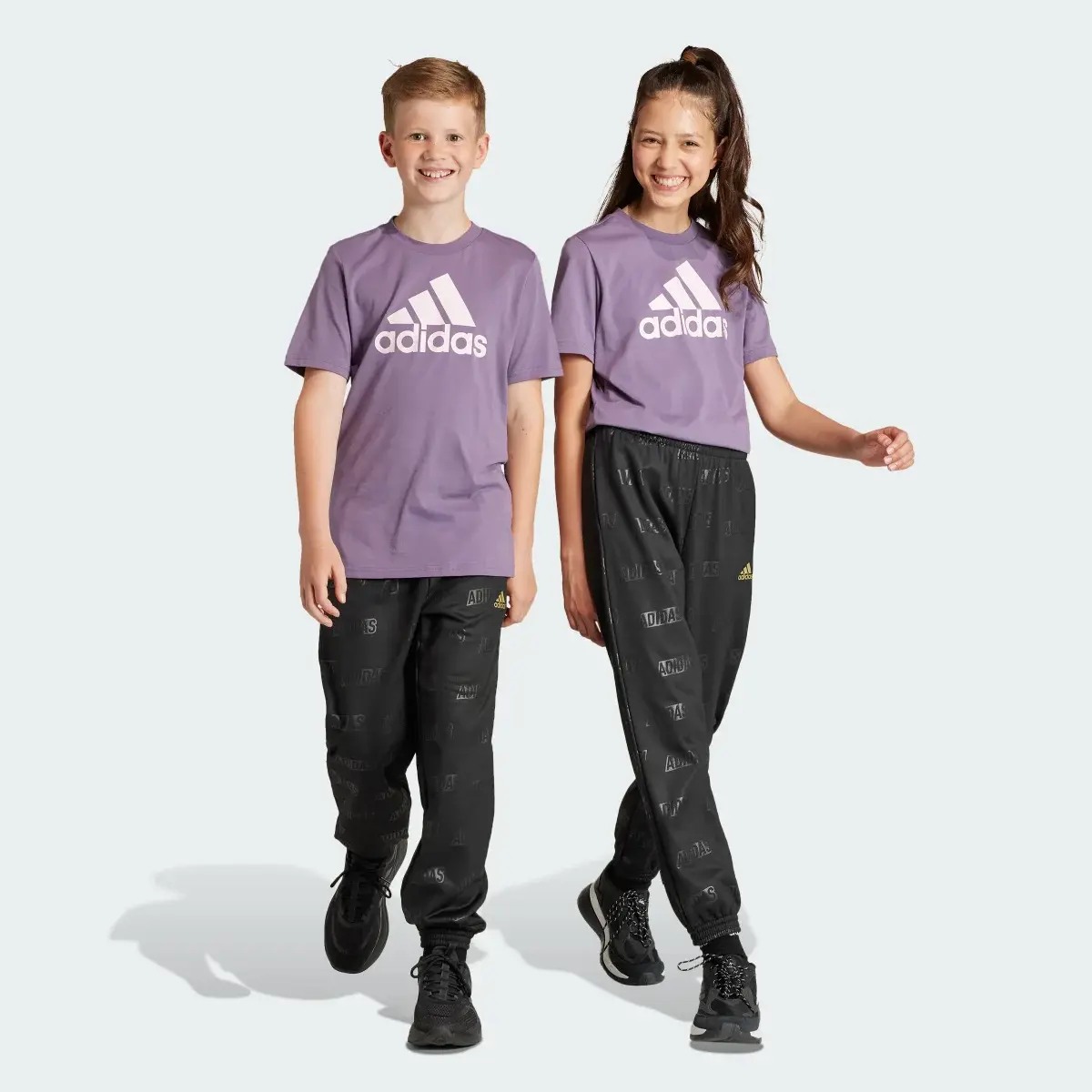 Adidas Brand Love Debossed Joggers Kids. 1