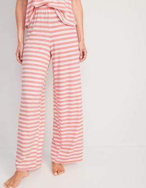 Old Navy High-Waisted Sunday Sleep Wide-Leg Pajama Pants for Women pink