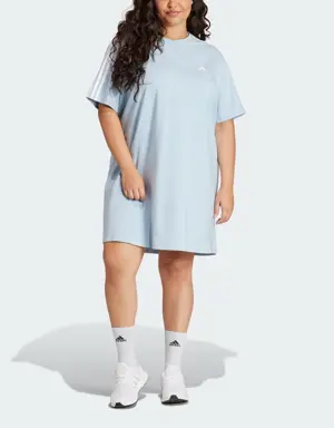 Adidas Essentials 3-Stripes Single Jersey Boyfriend Tee Dress (Plus Size)