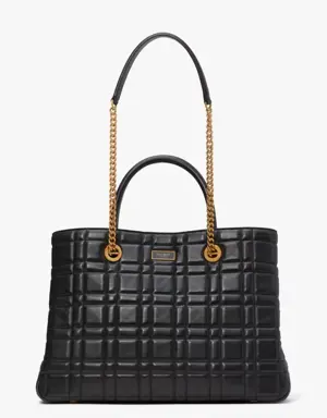 Evelyn Quilted Medium Convertible Shopper Bag