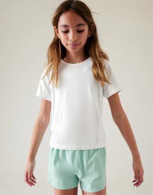 Girl Power Up Seamless Sport Length Tee white