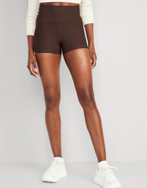 Old Navy High-Waisted PowerSoft Biker Shorts -- 3-inch inseam brown