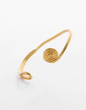 Spiral rigid bracelet