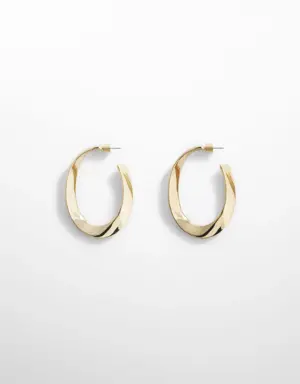 Twisted hoop earrings