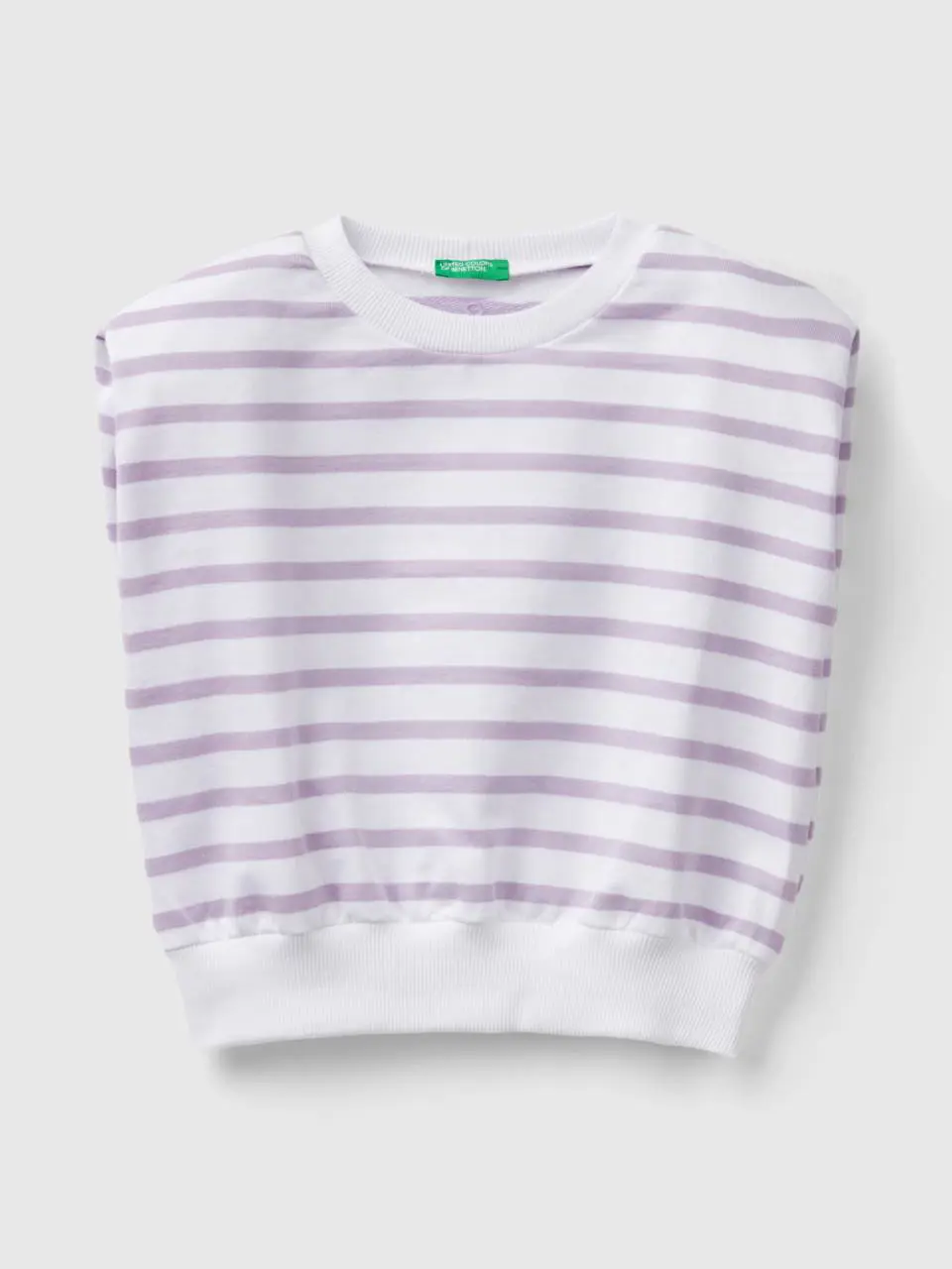 Benetton striped top in sweat fabric. 1