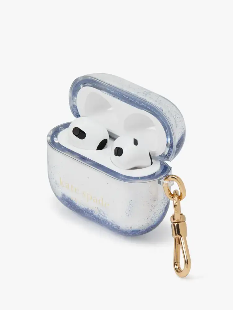 Kate Spade Patio Tile Liquid Glitter Airpods Case. 3