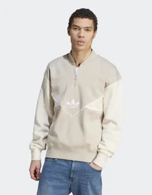 Adidas Adicolor Seasonal Archive Half-Zip Crew Sweatshirt. 2 Adidas Adicolor Seasonal Archive Half-Zip Crew Sweatshirt. 2