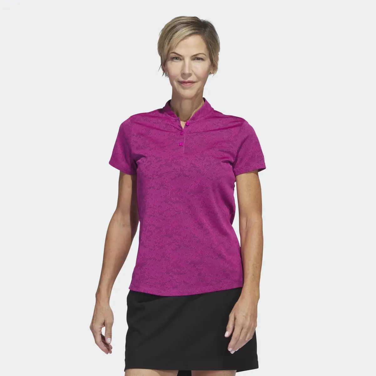 Adidas Jacquard Golf Polo Shirt. 2