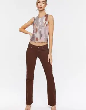Forever 21 Low Rise Bootcut Jeans Brown
