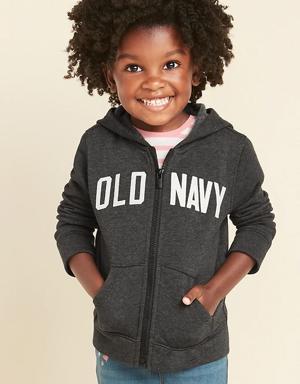 Unisex Logo-Graphic Zip Hoodie for Toddler gray