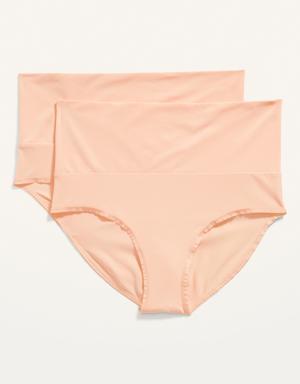 Old Navy Maternity 2-Pack Rollover-Waist Soft-Knit Hipster Underwear pink