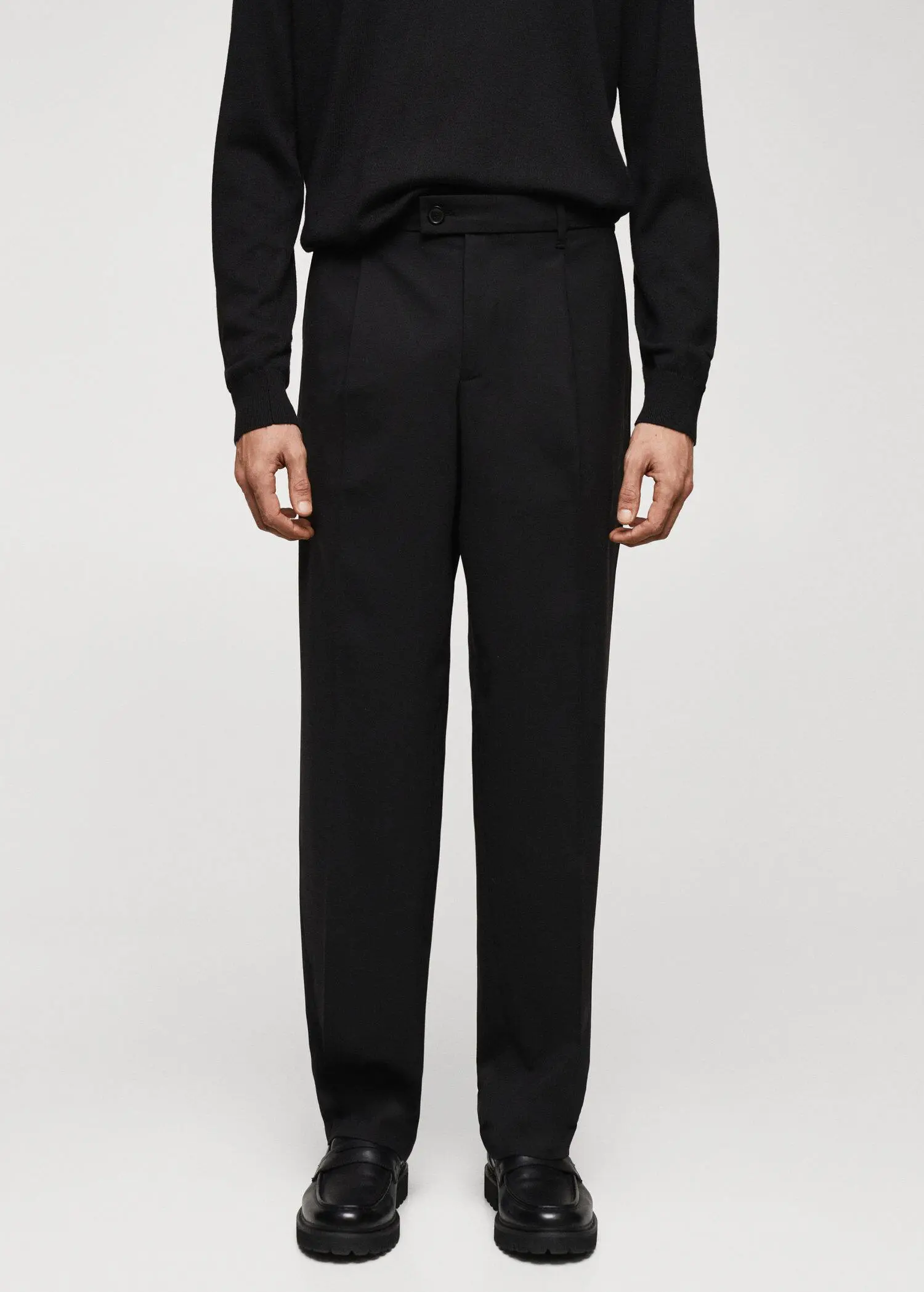 Mango Relaxed-fit wool trousers. 2