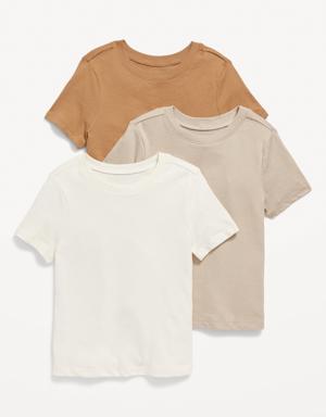 Old Navy Unisex Crew-Neck T-Shirt 3-Pack for Toddler beige