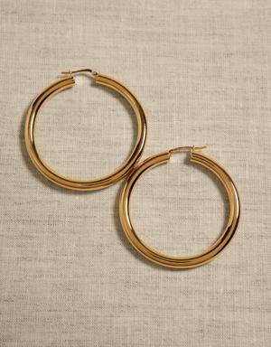 Ravena Large Hoop Earrings &#124 Aureus + Argent gold