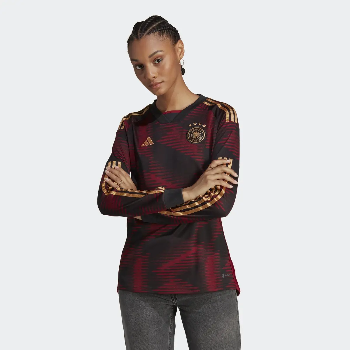 Adidas Germany 22 Long Sleeve Away Jersey. 2