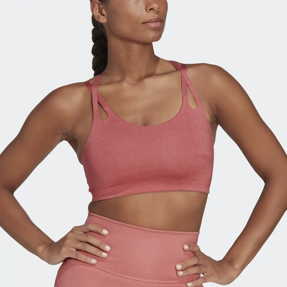 Adidas Yoga Luxe Studio Light-Support Fire Bra. 1