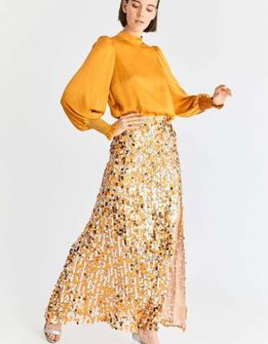 Gold Sequined Skirt