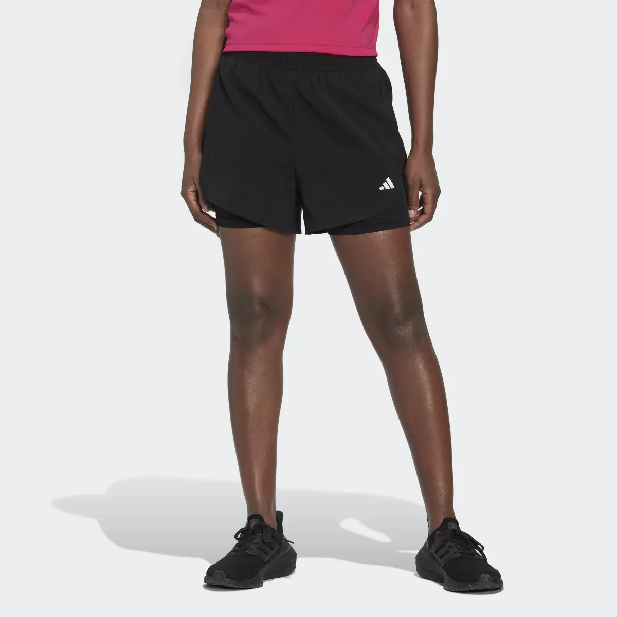 Adidas AEROREADY Made for Training Minimal Two-in-One Shorts. 1